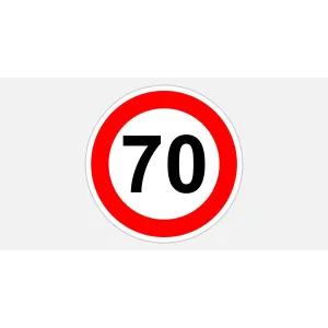 SELF-ADHESIVE SIGN D20 'LIMITE 70'