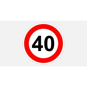 SELF-ADHESIVE SIGN D20 'LIMITE 40'