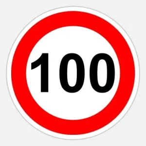 SELF-ADHESIVE SIGN D20 'LIMITE 100'