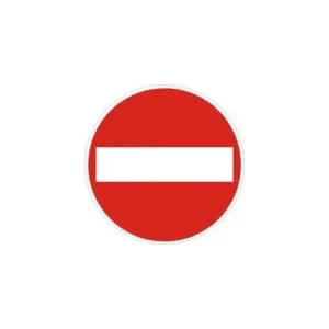 CIRCULAR SIGN 'SENSO VIETATO' ART.47 D.60