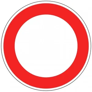 CIRCULAR SIGN 'DIVIETO DI TRANSITO' FIG.46 D.60