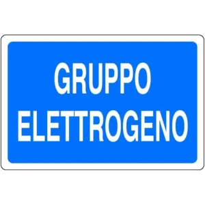 ALUMINIUM SIGN 30X20 'GRUPPO ELETTROGENO'