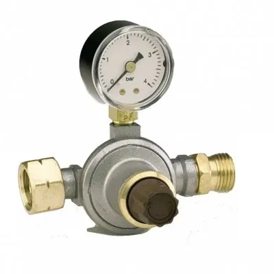 REGOLATORE GAS PROPANO CON MANOMETRO