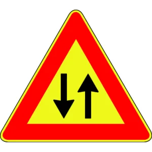 TRIANGULAR SIGN 'DOPPIO SENSO DI CIRCOLAZIONE' FIG.387