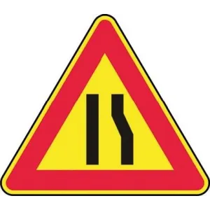 TRIANGULAR SIGN 'STRETTOIA' RIGHT FIG.386 SIDE 90