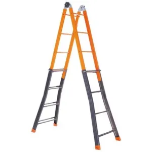 STEEL TELESCOPIC LADDER 4+4 STEPS