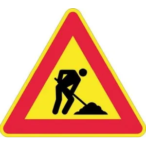 TRIANGULAR SIGN 383 'LAVORI IN CORSO' SIDE 90