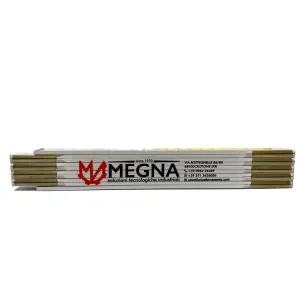 MEGNA WOODEN FOLDING RULE WHITE/RED