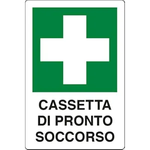 ALUMINIUM SIGN CM 30X20 'CASSETTA PRONTO SOCCORSO'