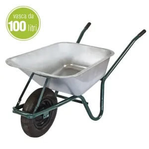 STEEL WHEELBARROW L.100 PNEUMATIC WHEEL