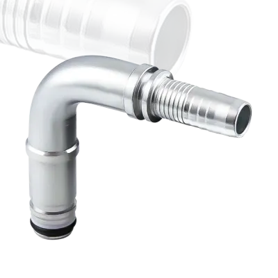 CODOLOA  PRESSARE 90° SAE 3000 1 PER TUBO 1  LUNGO MM.125