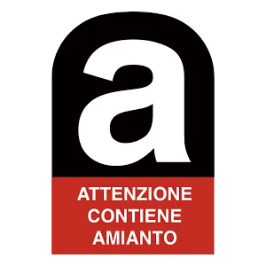 SELF-ADHESIVE SIGN CM.20X10 'CONTIENE AMIANTO'