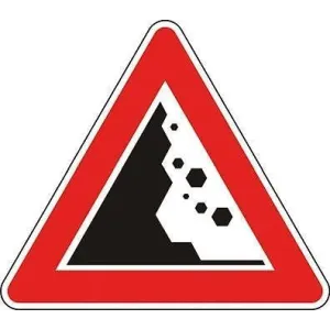 TRIANGULAR SIGN 30A CM.90 'CADUTA MASSI'