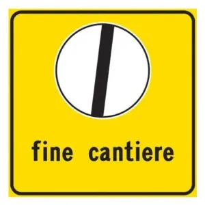 CONSTRUCTION SITE SIGN RECT. 60X60 'FINE CANTIERE'