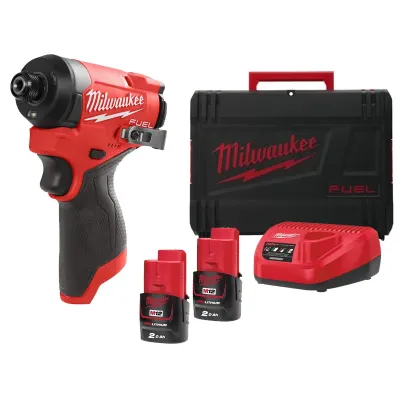 AVVITATORE AD IMPULSI 1/4 MILWAUKEE 12V FID2 + 2 BATT 2AH