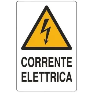 ALUMINIUM SIGN CM 30X20 'CORRENTE ELETTRICA'