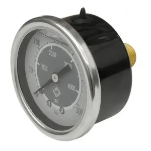 MANOMETRO D.50 0/315 BAR 1/4 POST+STAFFA 3.107.0004