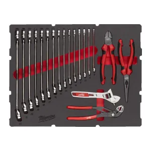 SET CHIAVI COMB E PINZE MILWAUKEE IN MODULO MORBIDO