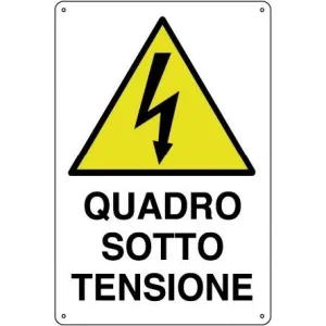 ALUMINIUM SIGN CM 30X20 'QUADRO SOTTO TENSIONE'