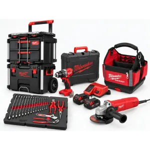 SISTEMA PACKOUT MILWAUKEE TROLLEY + UTENSILI + BORSA