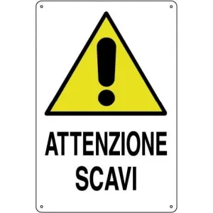 ALUMINIUM SIGN CM 30X20 'SCAVI'