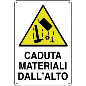 CORRUGATED PLASTIC SIGN CM 68X48 'CADUTA MATERIALI'