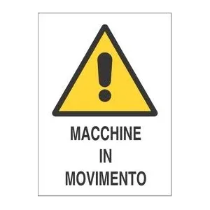 CORRUGATED PLASTIC SIGN CM 60X40 'MACCHINE IN MOVIMENTO'