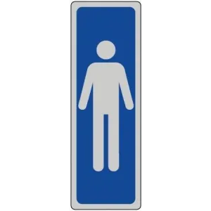 SELF-ADHESIVE SIGN CM 15X5 'WC UOMINI'