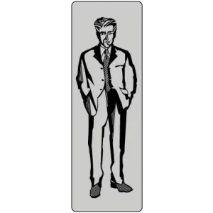 SELF-ADHESIVE SIGN CM.15X5 'WC UOMINI'