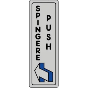 SELF-ADHESIVE SIGN CM 15X5 'SPINGERE PUSH'