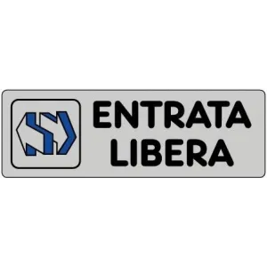 SELF-ADHESIVE SIGN CM 15X5 'ENTRATA LIBERA'
