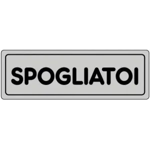 SELF-ADHESIVE SIGN CM 15X5 'SPOGLIATOI'