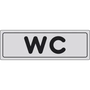 SELF-ADHESIVE SIGN CM 15X5 'WC'