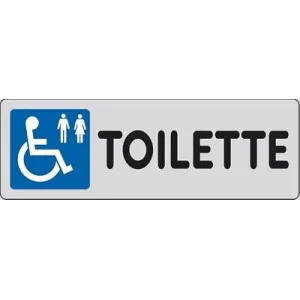 SELF-ADHESIVE SIGN CM 15X5 'TOILETTE DISABILI'