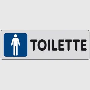 SELF-ADHESIVE SIGN CM.15X5 'TOILETTE UOMINI'