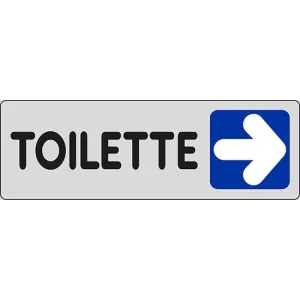 SELF-ADHESIVE SIGN CM 15X5 'TOILETTE DX'