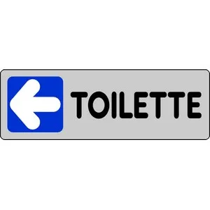 SELF-ADHESIVE SIGN CM 15X5 'TOILETTE SX'