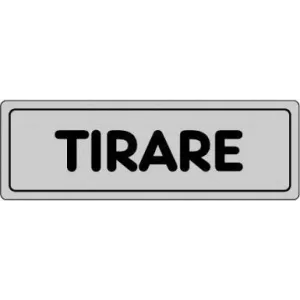 SELF-ADHESIVE SIGN CM 15X5 'TIRARE'
