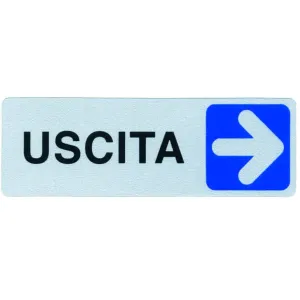 SELF-ADHESIVE SIGN CM 15X5 'USCITA SX'