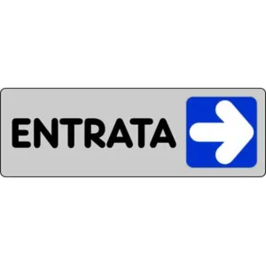 SELF-ADHESIVE SIGN CM 15X5 'ENTRATA DX'