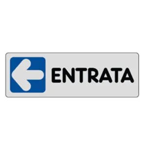 SELF-ADHESIVE SIGN CM 15X5 'ENTRATA SX'