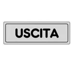 SELF-ADHESIVE SIGN CM.15X5 'USCITA'