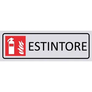 SELF-ADHESIVE SIGN CM 15X5 'ESTINTORE'