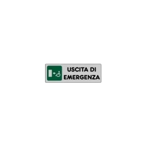 SELF-ADHESIVE SIGN CM 15X5 'USCITA DI EMERGENZA'