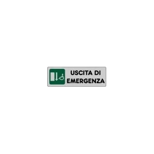 SELF-ADHESIVE SIGN CM 15X5 'USCITA DI EMERGENZA'