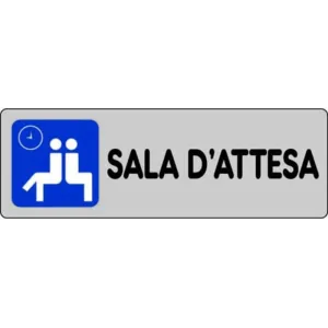 SELF-ADHESIVE SIGN CM 15X5 'SALA D'ATTESA'