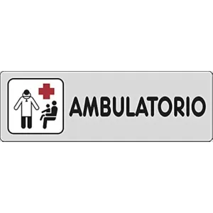 SELF-ADHESIVE SIGN CM 15X5 'AMBULATORIO'