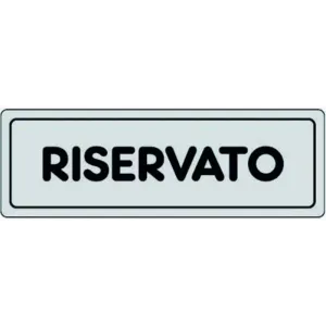 SELF-ADHESIVE SIGN CM 15X5 'RISERVATO'