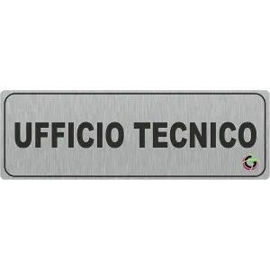 SELF-ADHESIVE SIGN CM 15X5 'UFFICIO TECNICO'