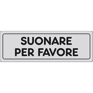 SELF-ADHESIVE SIGN CM 15X5 'SUONARE PER FAVORE'
